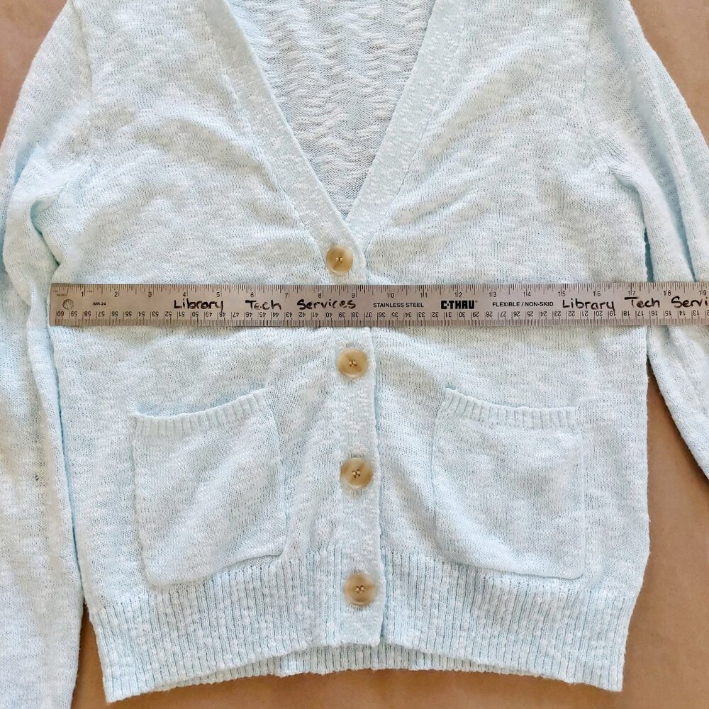 J. Crew Factory Beach Cardigan Light Turquoise S Women - Picture 9 of 10